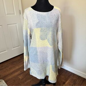 Vintage Gabriella T Watercolor Crew Neck Sweater M